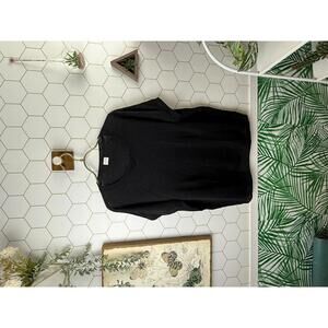 Poetry Black 100% Linen Lightweight Sweater Top - Size - 12